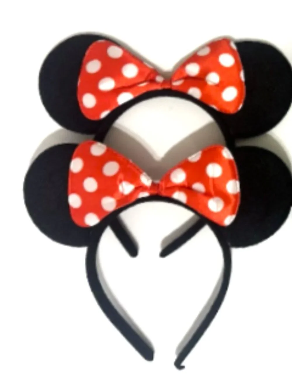 Mickey & Minnie Kid's Ears 4-Pack (2 Mickey/2 Minnie), Red/Black